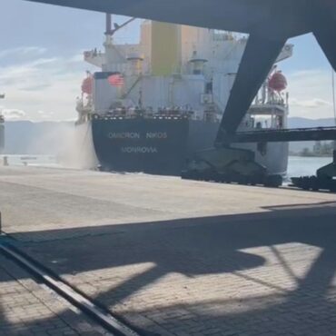 navio-omicron-colide-em-berco-de-atracacao-e-assusta-passageiros-no-porto-de-santos;-video