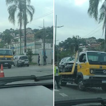 dois-carros-e-um-onibus-se-envolvem-em-acidente-no-valongo,-em-santos