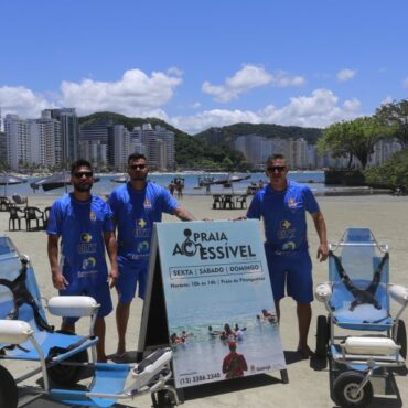 em guaruja,-dream-challenge-inclusao-leva pessoas com deficiencia-a-praia