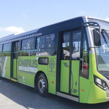 primeiro onibus-de-grande porte-100%-eletrico-da regiao-comeca-a-circular-na-proxima-semana