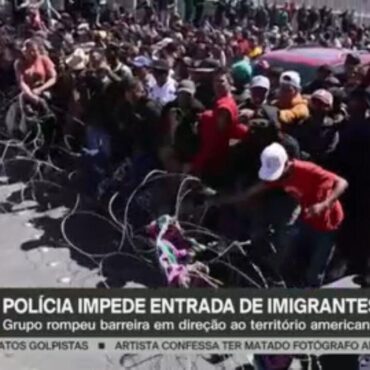 video:-centenas-de-migrantes-no-mexico-tentam-entrar-a-forca-nos-eua