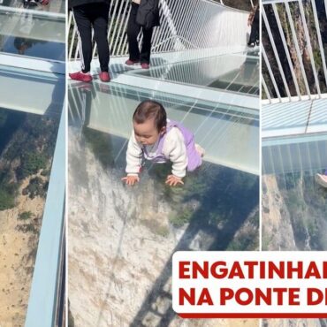 que-aflicao!-video-mostra-bebe-engatinhando-em-ponte-de-vidro-de-300-metros-de-altura-na-china
