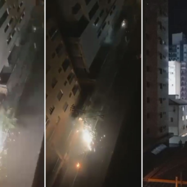 video-mostra-explosoes-em-transformador-que-assusta-moradores-e-os-deixa-sem-luz-no-litoral-de-sp