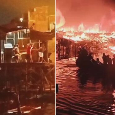 video-flagra-barco-lotado-e-desespero-na-tentativa-de-conter-incendio-no-litoral-de-sp;-assista