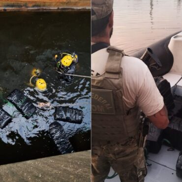 mergulhadores-localizam-mais-de-210-kg-de-cocaina-escondidos-em-casco-de-navio-no-porto-de-santos,-sp;-video