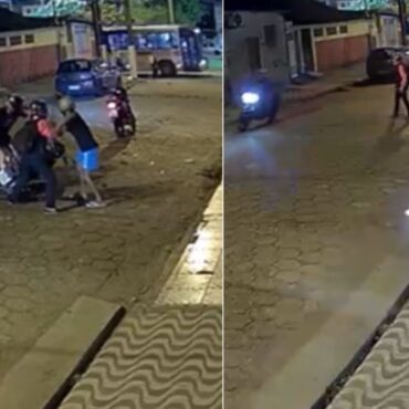 mulher-grita-‘pega-ladrao’,-resiste-a-assalto,-mas-tem-moto-levada-por-dupla-no-litoral-de-sp;-video