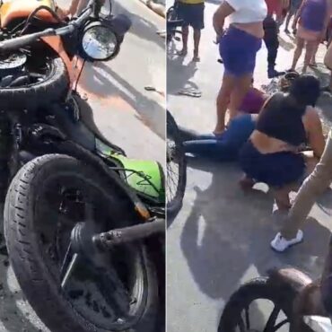 mulher-morre-apos-ser-arremessada-de-garupa-de-moto-durante-acidente-no-litoral-de-sp;-video