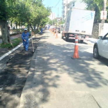 santos,-sp,-interdita-trecho-do-canal-1-para-pavimentacao;-veja-bloqueio-e-rotas-alternativas