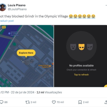 grindr,-app-de-relacionamento-gay,-diz-que-bloqueou-funcoes-na-vila-olimpica-para-nao-por-atletas-em-risco